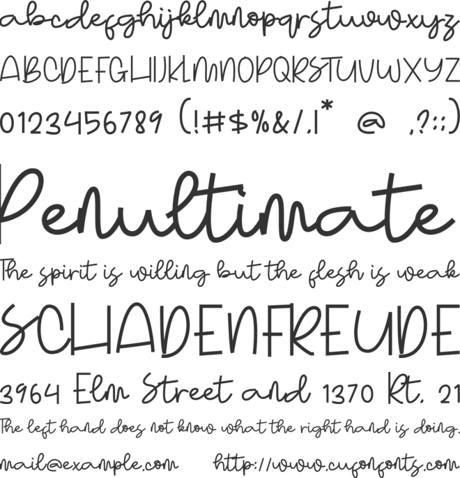 Anetas Mangan font preview