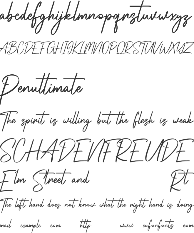 Northyhuny Free font preview