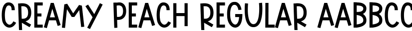 Creamy Peach Regular font