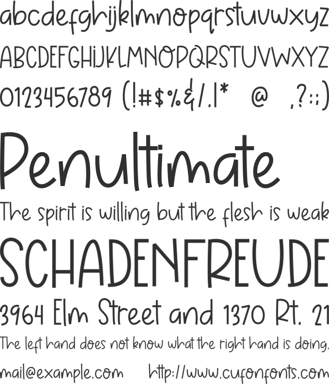 Yummy Peach font preview