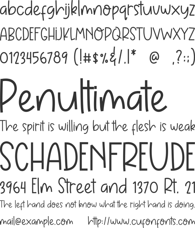 Yummy Peach font preview