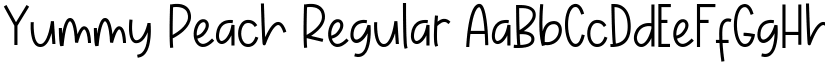 Yummy Peach Regular font
