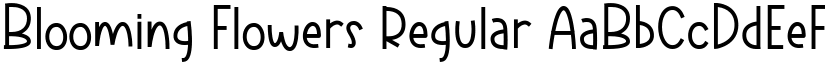 Blooming Flowers Regular font