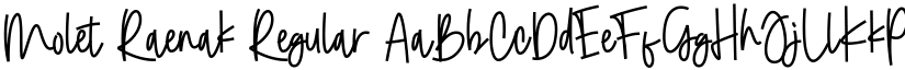 Molet Raenak Regular font
