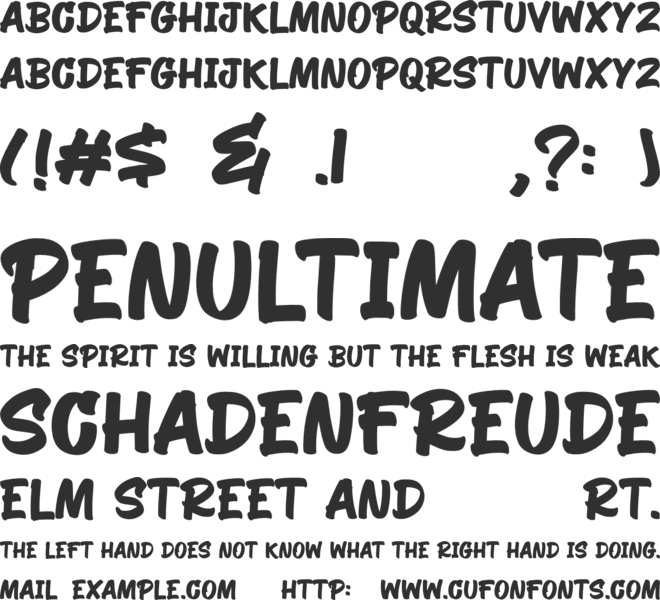Wores Paint font preview