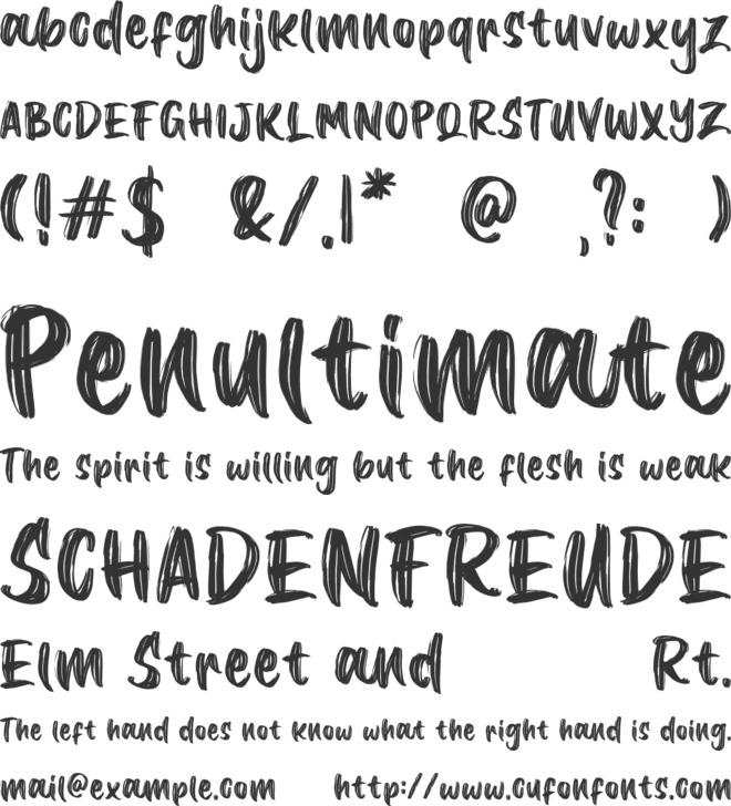 Gosber Brush font preview