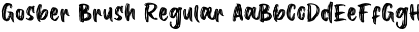 Gosber Brush Regular font