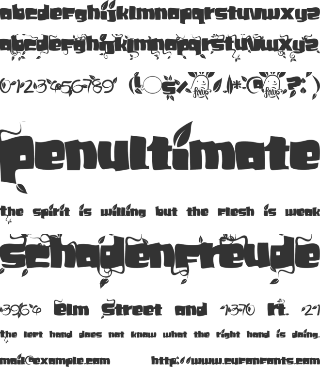 SoupLeaf font preview