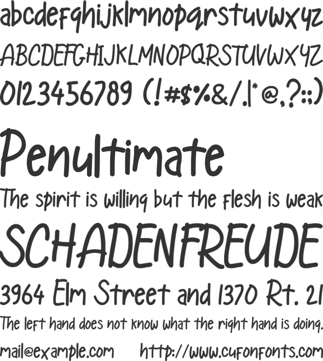 Cold Orange font preview