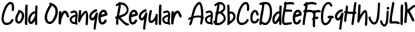 Cold Orange Regular font