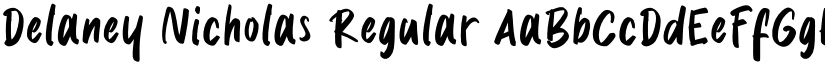 Delaney Nicholas Regular font