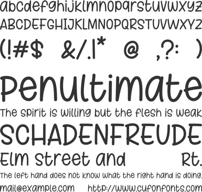 Grace Sherina font preview