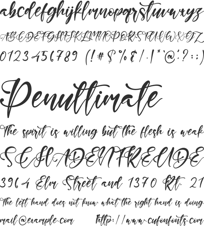 George Antigua font preview