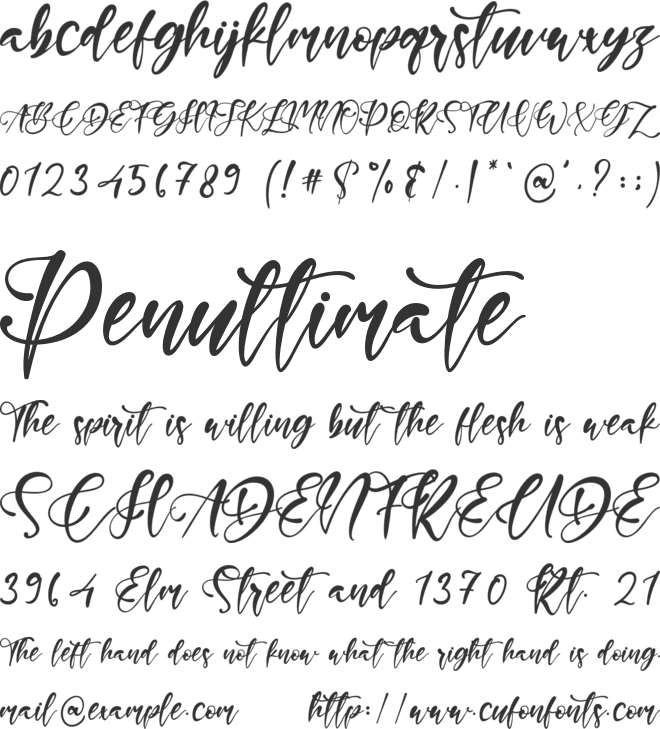 George Antigua font preview
