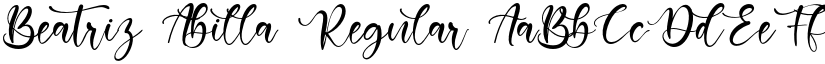Beatriz Abilla Regular font