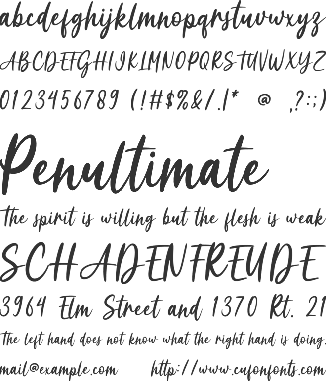 Garden Rose font preview