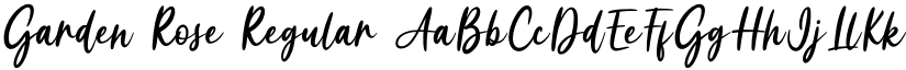 Garden Rose Regular font