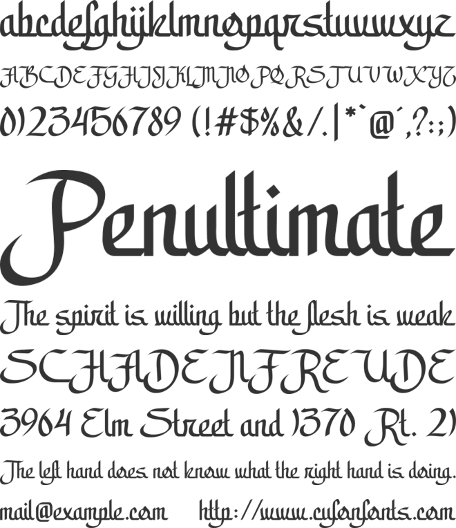 alamsyah font preview