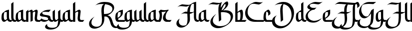alamsyah Regular font