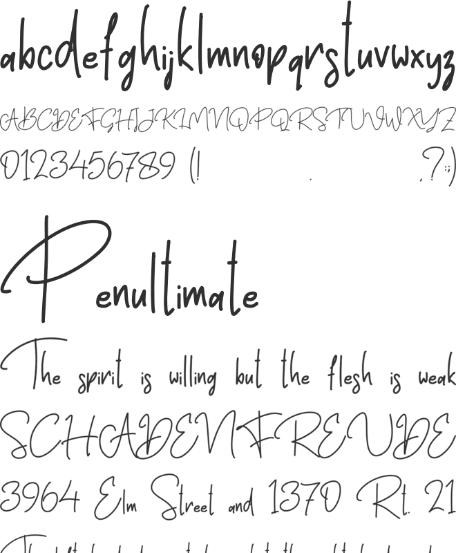 The Rangnick font preview