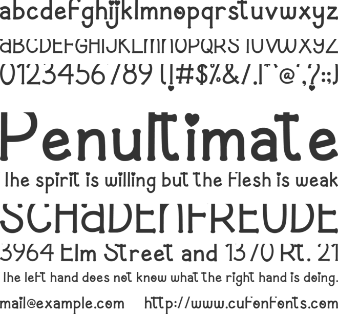 Easter Sweet font preview