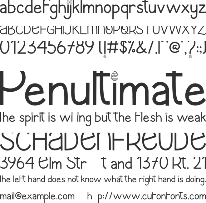 Easter Flower font preview