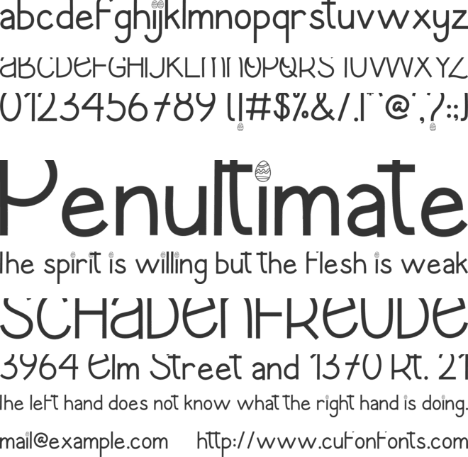 Easter Flower font preview