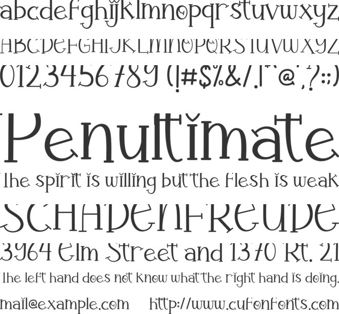 Amanilla font preview