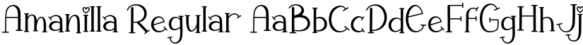 Amanilla Regular font