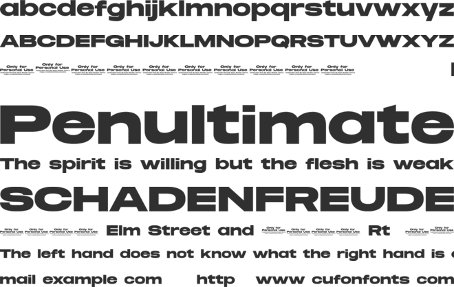 UNDERRATED font preview