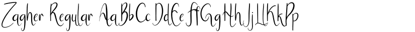 Zagher Regular font