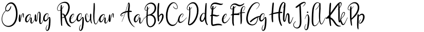 Orang Regular font