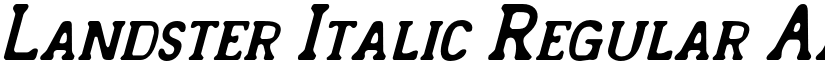 Landster Italic Regular font