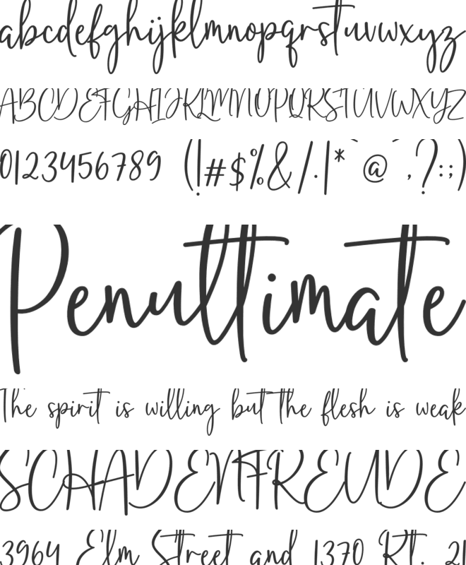 BettanyAnastasya font preview