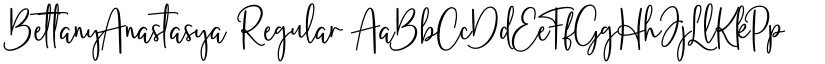 BettanyAnastasya Regular font