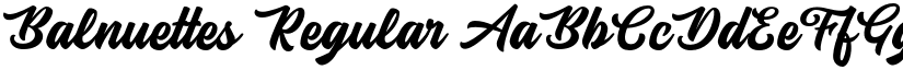 Balnuettes Regular font
