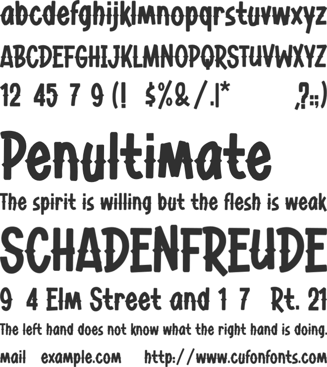 Green Berry font preview