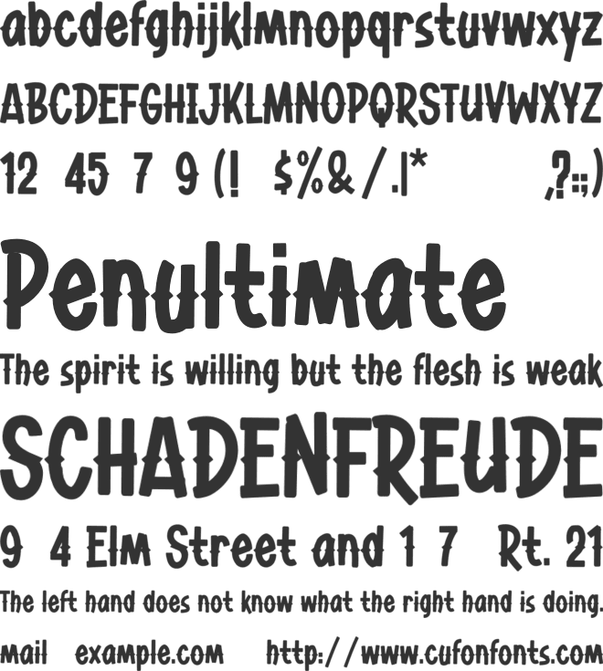 Green Berry font preview