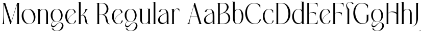 Mongek Regular font