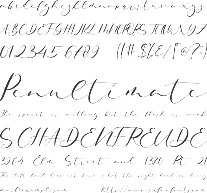 Quinolyne font preview