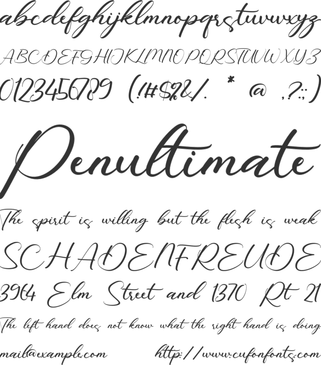 Sarahi Maribel font preview