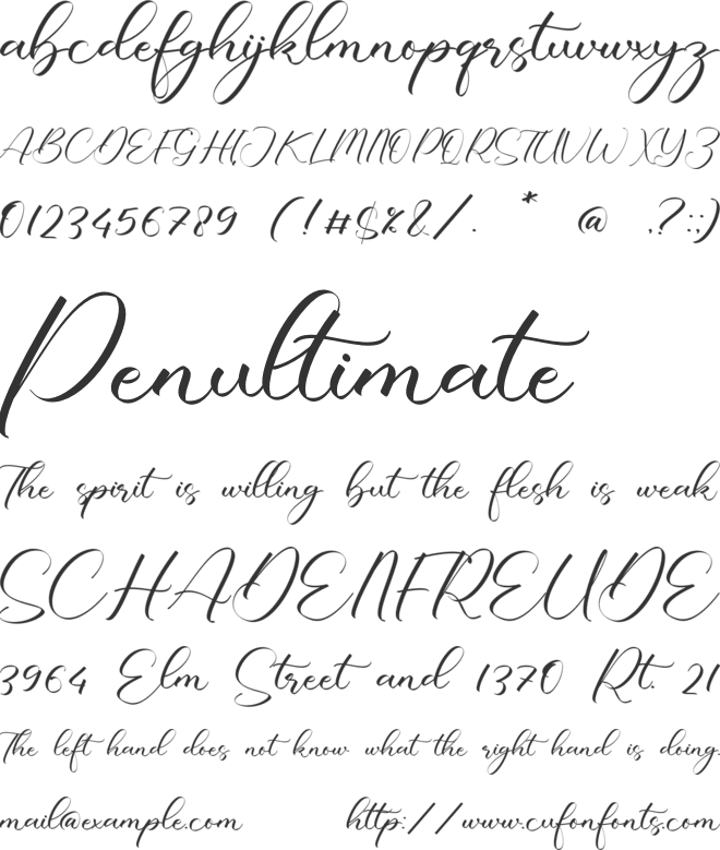 Giselle Jakayla font preview