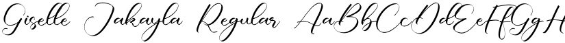 Giselle Jakayla Regular font