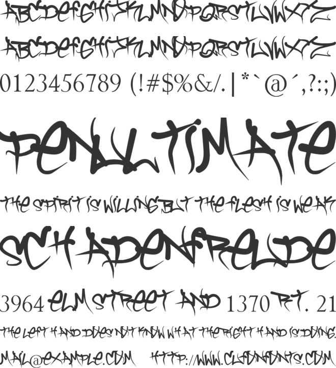 Brock Vandalo font preview