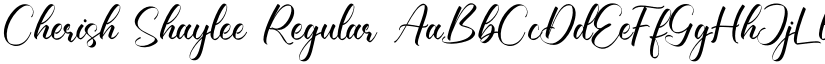 Cherish Shaylee Regular font