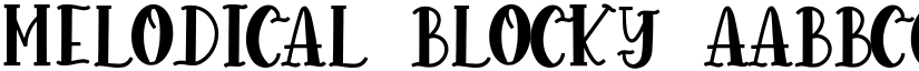 Melodical Blocky font