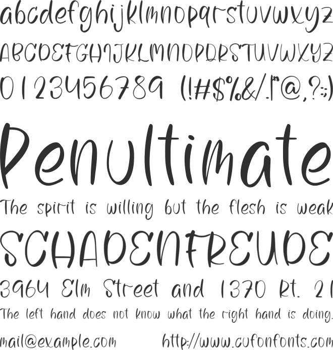Bubble Peanut font preview
