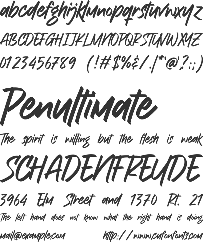 Originthink font preview