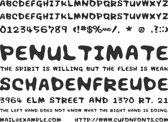 Chocolate Syrup font preview