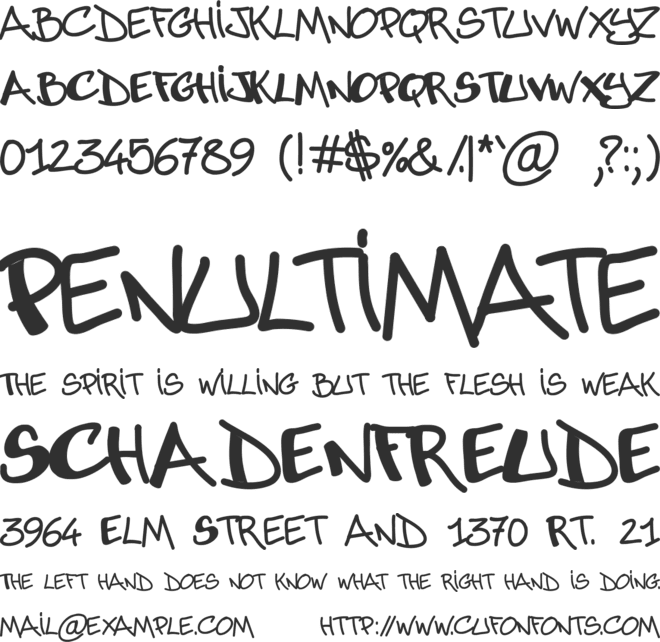 Abuse font preview